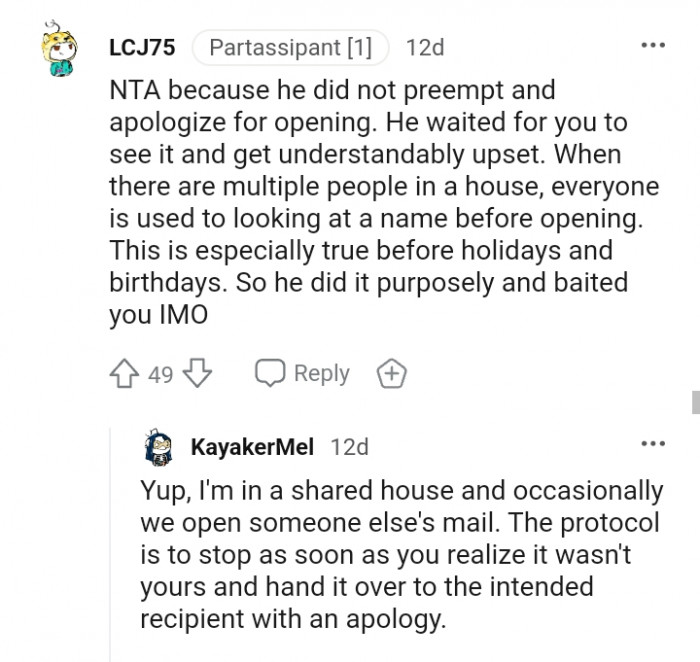 He did it purposely and baited you