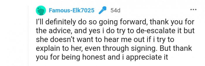 OP promises to do better to avoid any more confrontation with his teacher