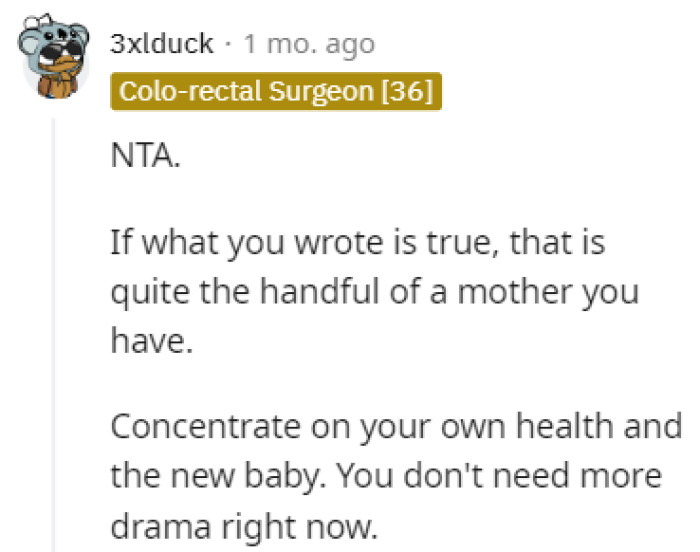 OP Doesn't Need Any Additional Drama