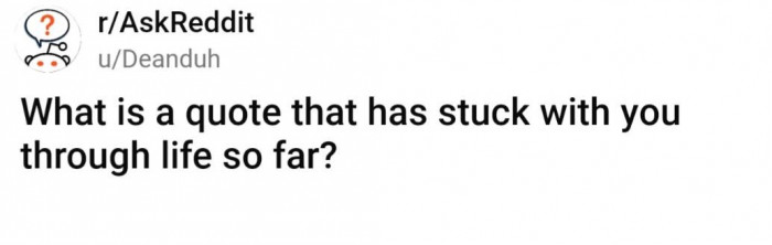 A simple but completely engaging question