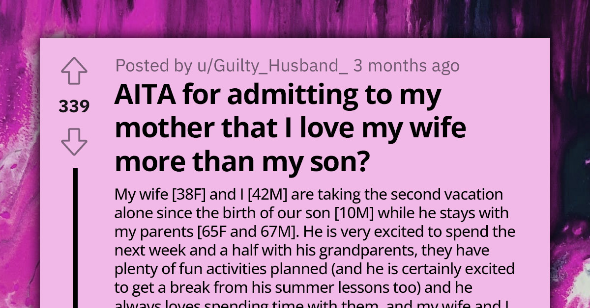 Man Left Guilt-Ridden After Admitting To Loving His Wife More Than Their Child