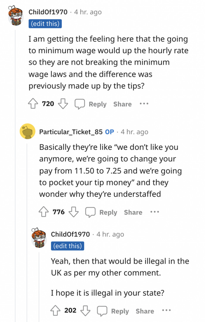Reducing already earned wages? This can't be legal. The UK says it is not.