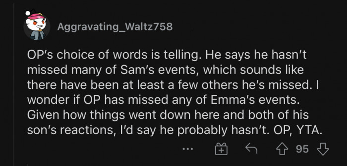 His sons' reaction says it all.