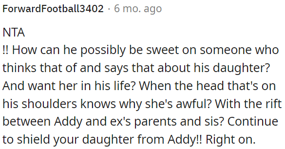 OP should keep protecting her daughter from her.