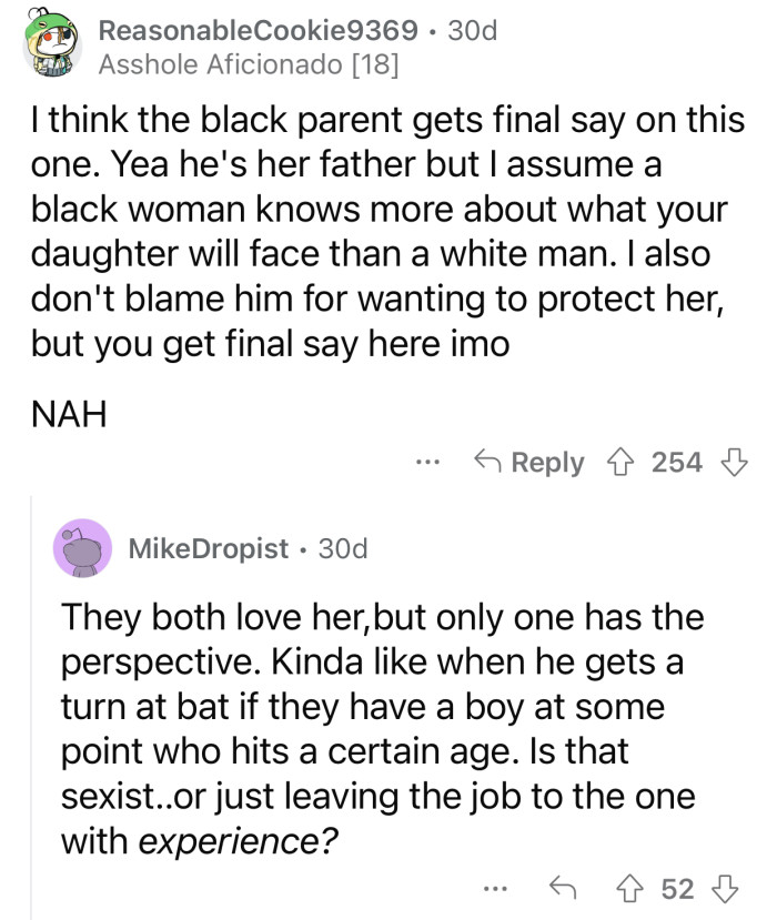 You can't blame the dad for trying to protect his daughter.