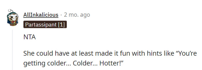 If she wanted to make it enjoyable, she could've turned it into a game of 