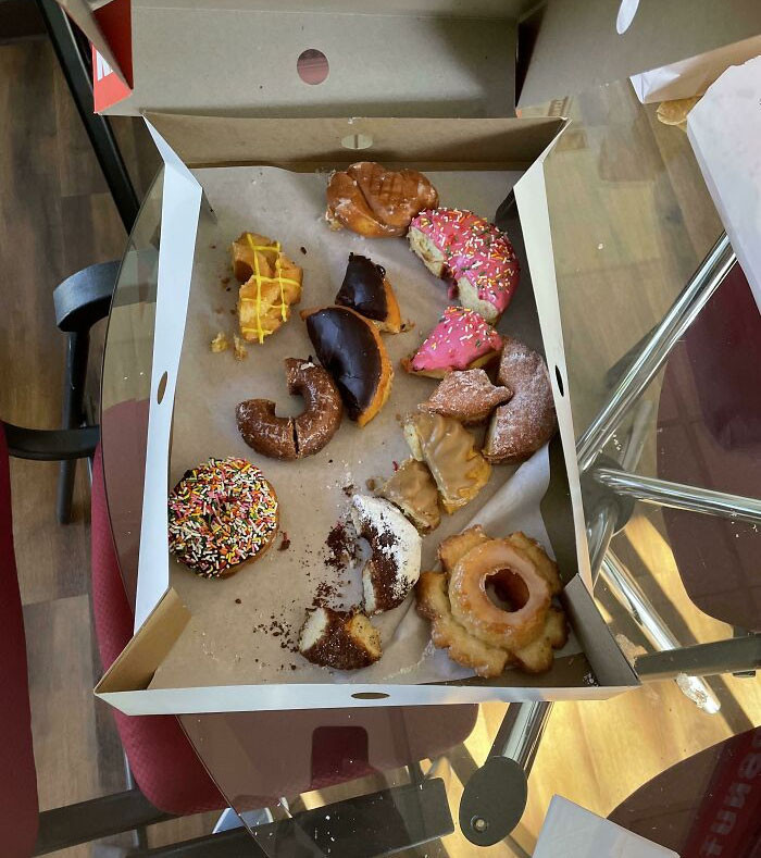"Coworker Decided To Sample Every Doughnut"