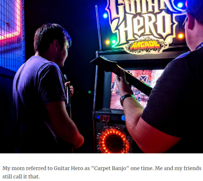 17. The guitar hero is now the carpet banjo