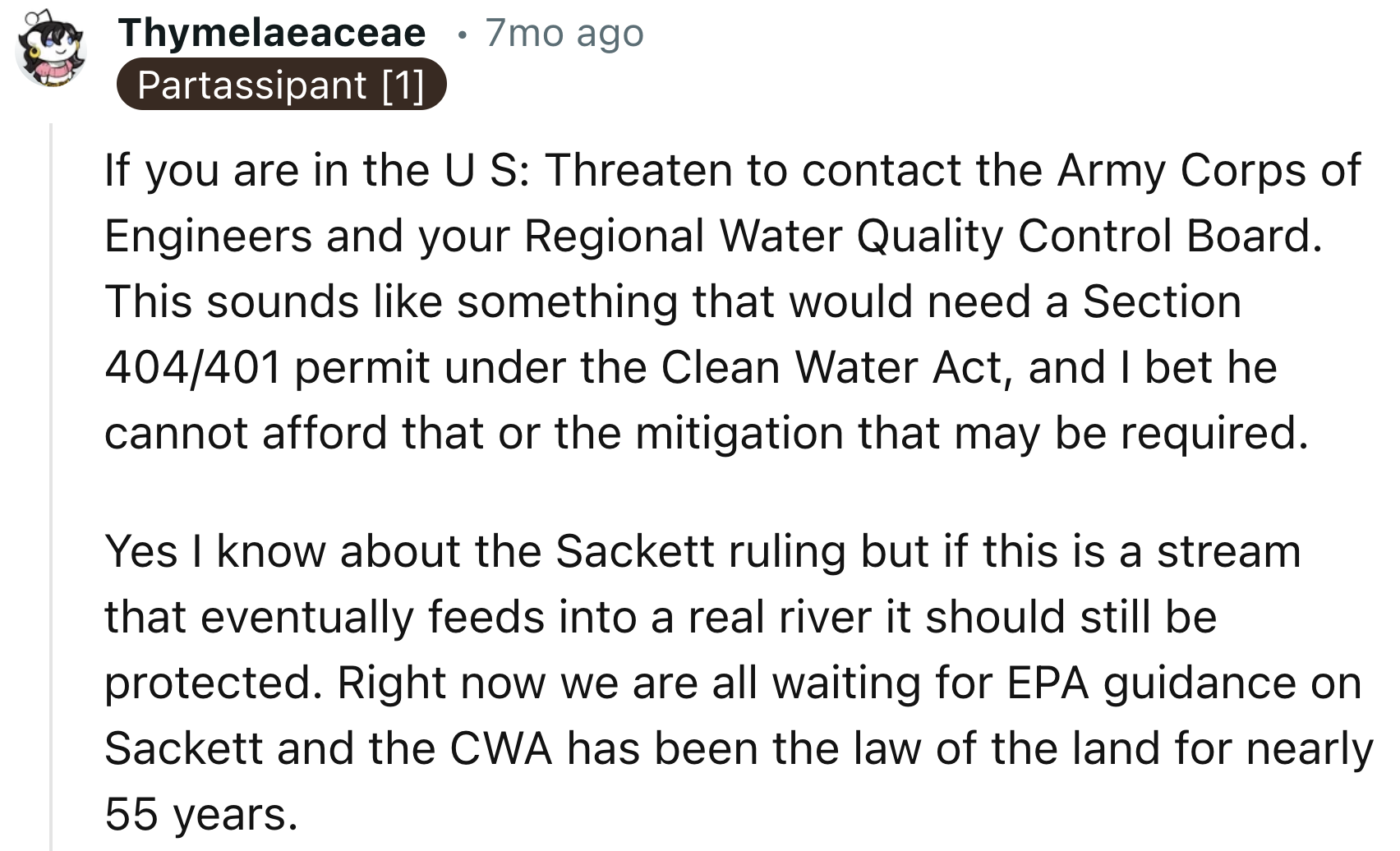 OP Should Threaten To Contact Regional Water Quality Control Board