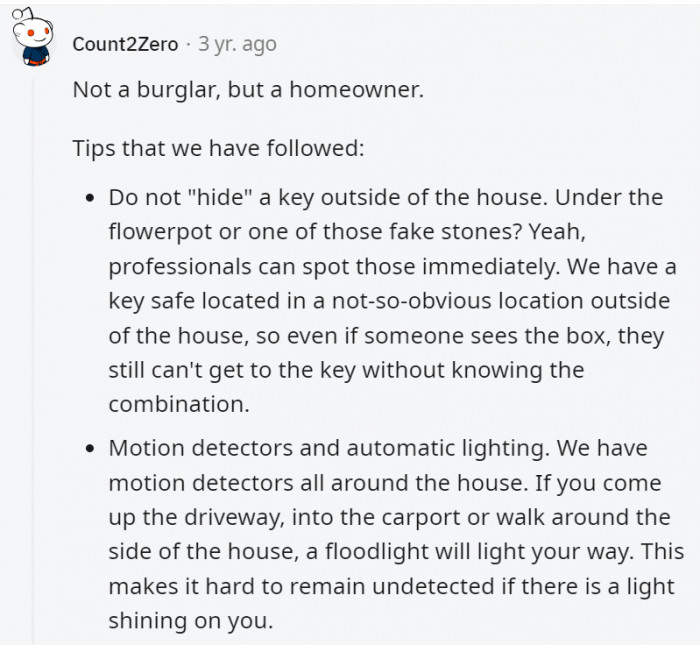 11. Make your house so hard to break into that robbers will just nope right out