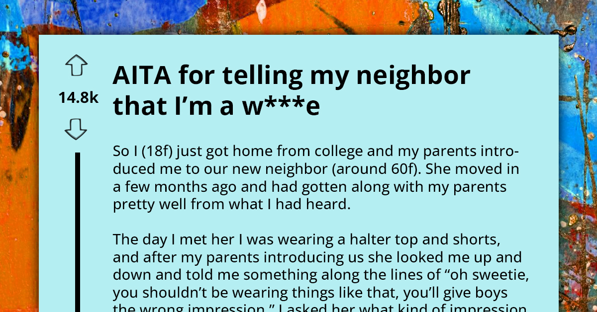 Teen Gets Provoked and Slut-Shamed by Elderly Neighbor Due to Her Choice of Outfit, Shocks Her with Response