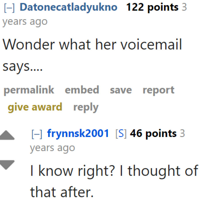 Some peeps are curious about the voicemail.