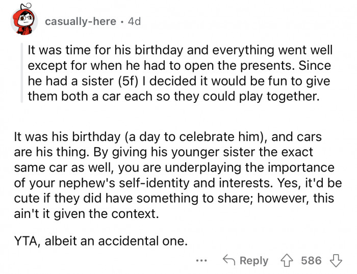 Here's how the Reddit community reacted to the user's post: