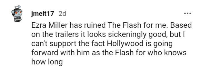 29. For this Redditor, it's Ezra Miller