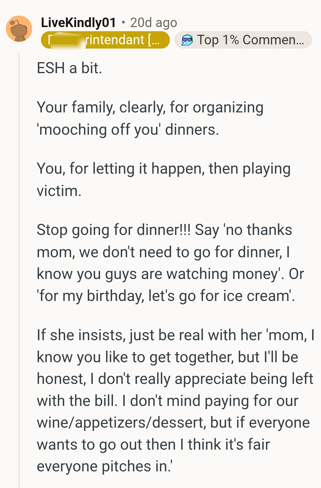 Being real with her mom