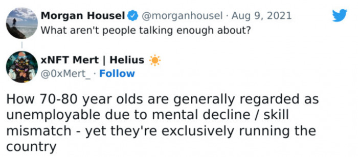 27. Running for office at the retirement age