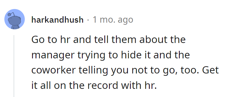 Time for the HR highlight reel: spill the ink on the manager's vanishing act and the coworker's anti-HR drama. Lights, camera, record!