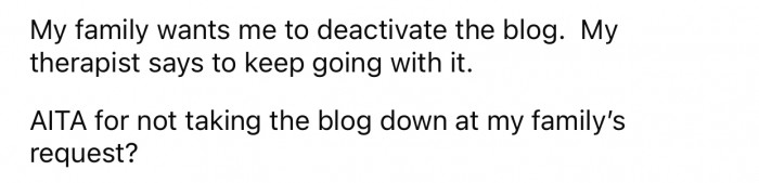 The family's reaction made OP doubt her actions, so she decided to consult with the Reddit community.