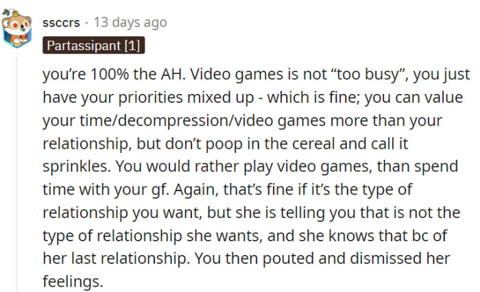 Priorities, priorities, priorities!