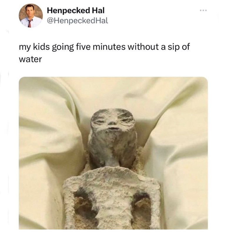 19. If they stopped complaining about it, they wouldn't be so dehydrated.