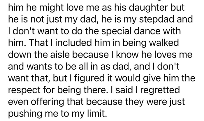 OP was bluntly honest with her stepdad and claimed they pushed her to the limit.