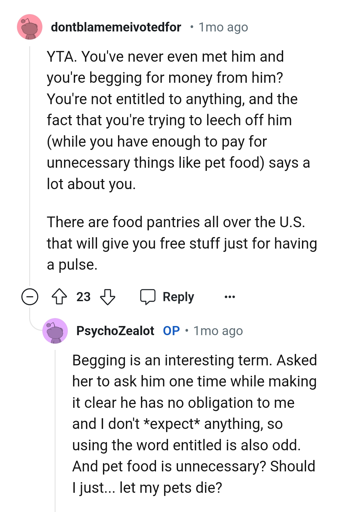 The OP Is Trying to Leech Off