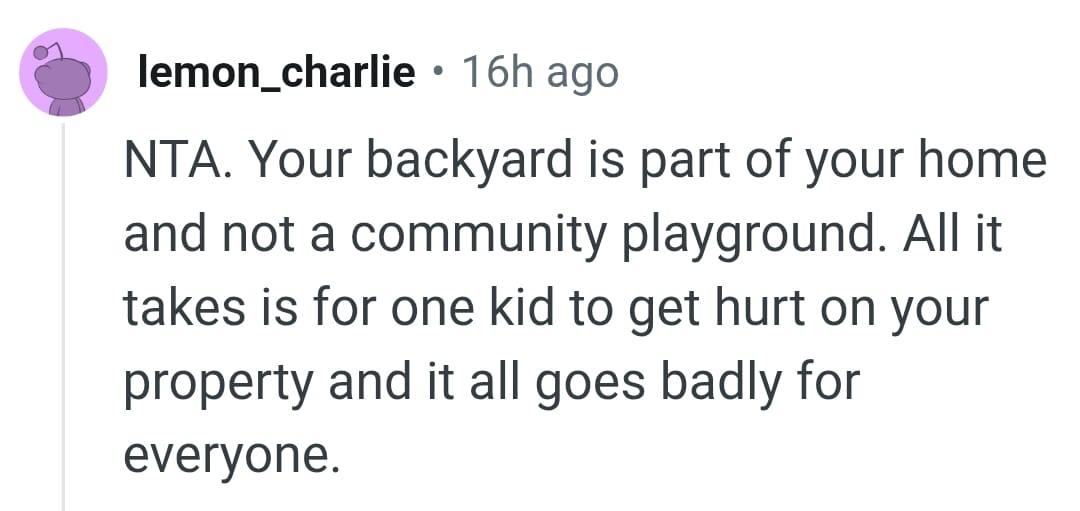 Not a community playground