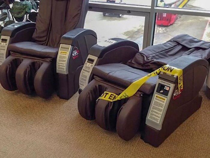 3. Someone had a bumpy massage.