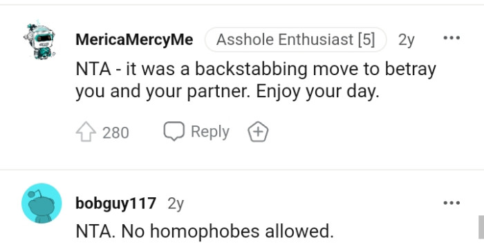 It was a back stabbing move