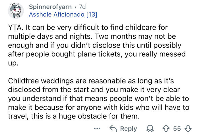 It can be hard for people to find childcare.