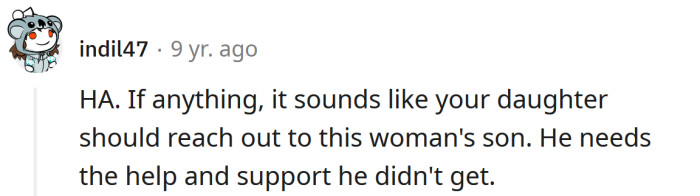 Sounds like Carol's son could use a friend.