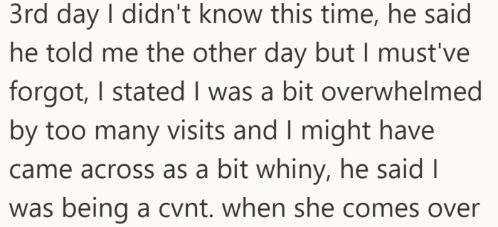 She tried to say she was overwhelmed, and it turned into something much harsher.