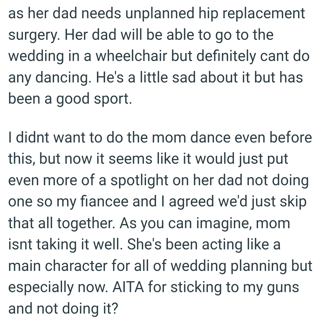 It Seems Like It Would Just Put Even More of a Spotlight on the Fiancé's Dad Not Doing One