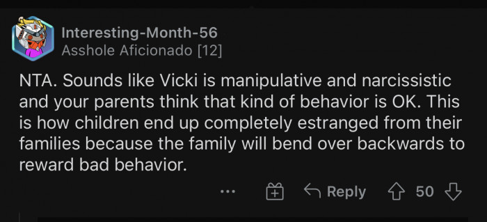 Bad behavior should not be rewarded this way.