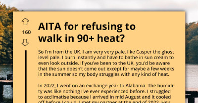 Couple’s Vacation Plans Fall Apart After One Refuses To Step Out In The Heat