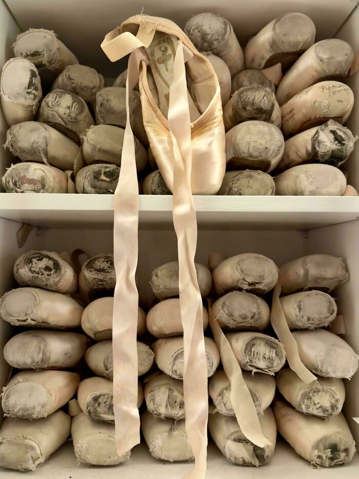 "All The Pointe Shoes From My Ballet Dancer Days"
