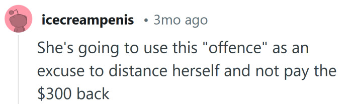 It's just an excuse.