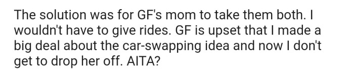 Their girlfriend feels they're making a big deal out of a 'simple' proposal