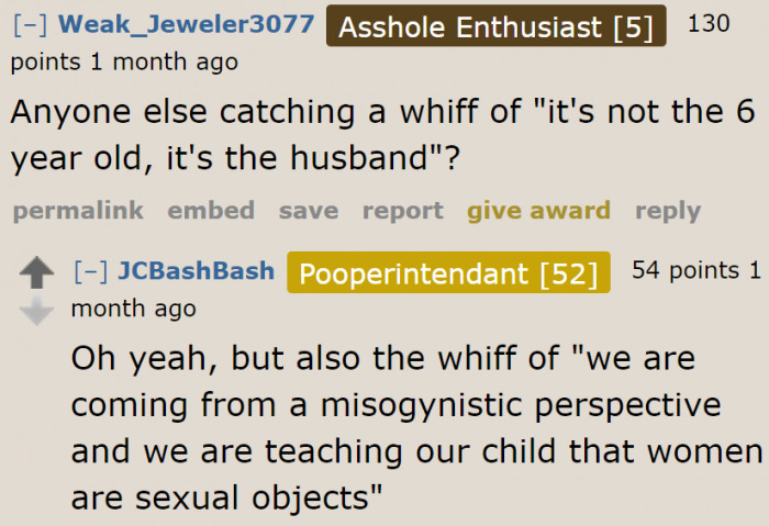 Some Redditors think that it's really the husband who's the problem.