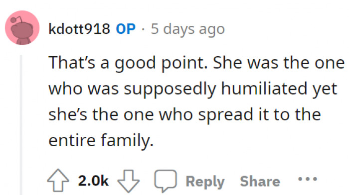 She got caught up in her emotions.