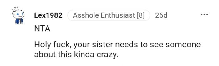 The OP's sister needs to seek help