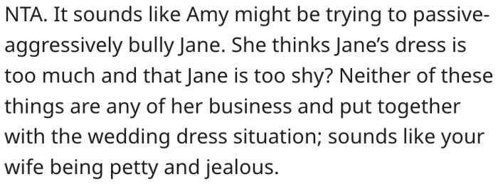 4. His wife wants to bully his cousin.