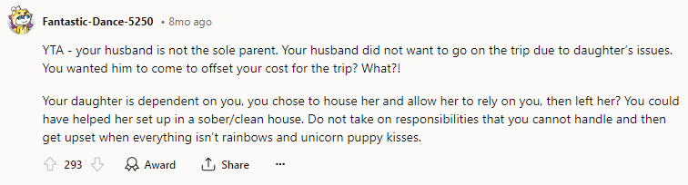 YTA - your husband is not the sole parent.