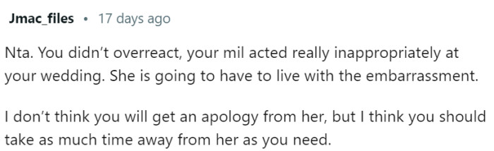 OP should take some time away from mother-in-law