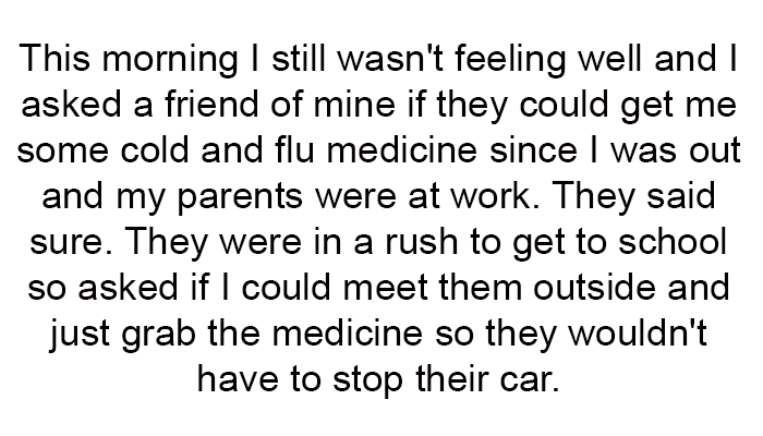 2. Hey, we're in a rush to get to school.