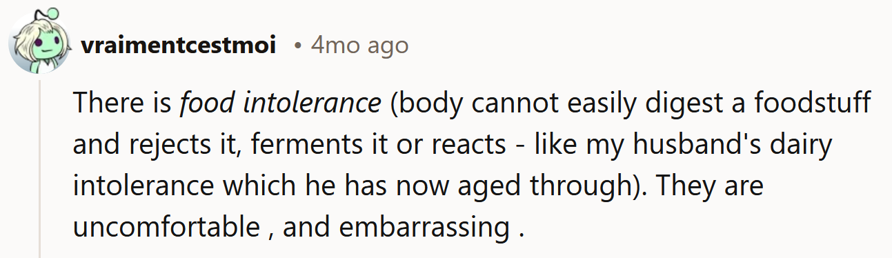 Food intolerance can be brutal.