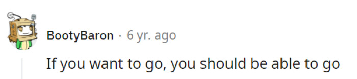 Reciprocal freedoms are golden.