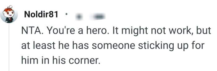 It's nice Jimmy has someone sticking up for him