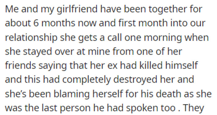 OP and his girlfriend have been together for 6 months
