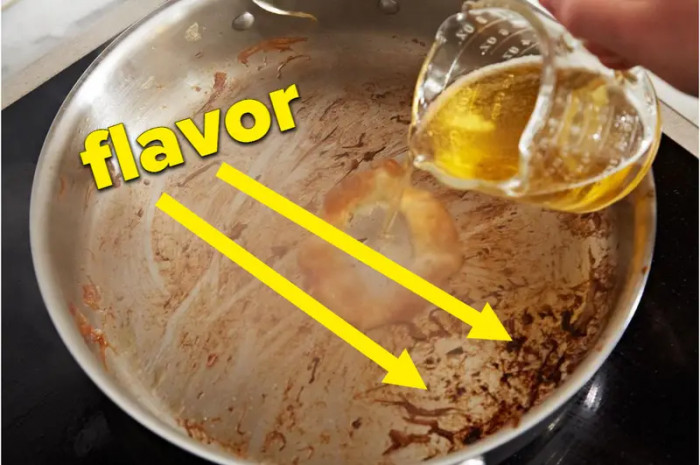 26. Do you have brown residue on the bottom of the pan? Don't just throw it away.